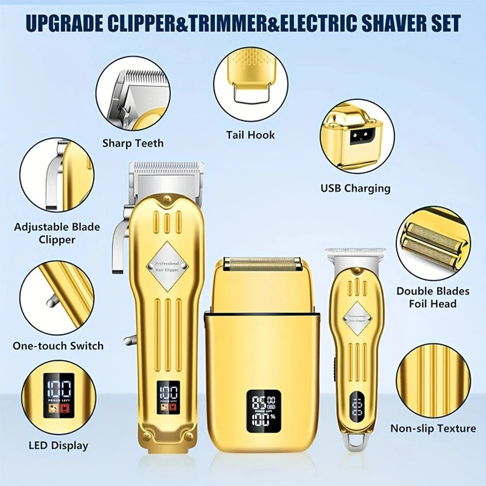 Shuyu 3 In 1 Hair Clipper Grooming Kit With Shaver