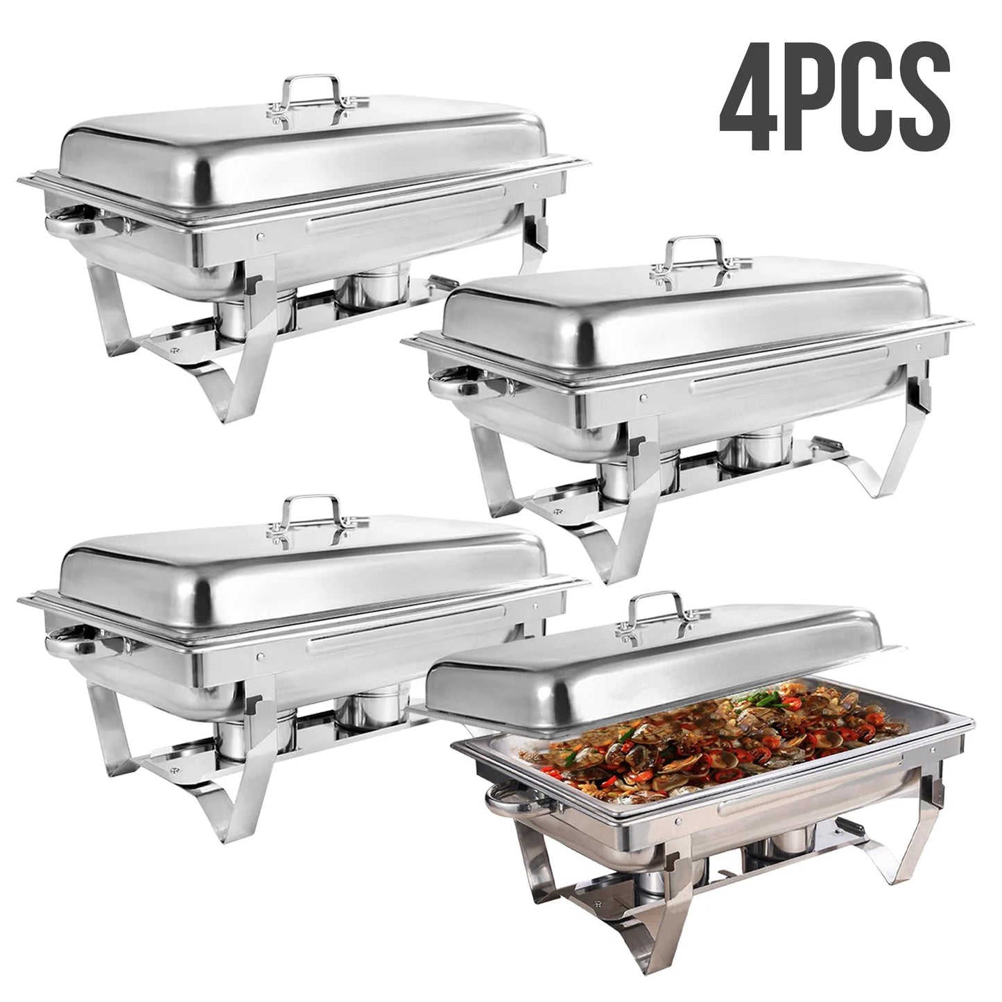 Dinnerware Chafing Dish Buffet Set Electric Stainless Steel Food Warmer for Parties
