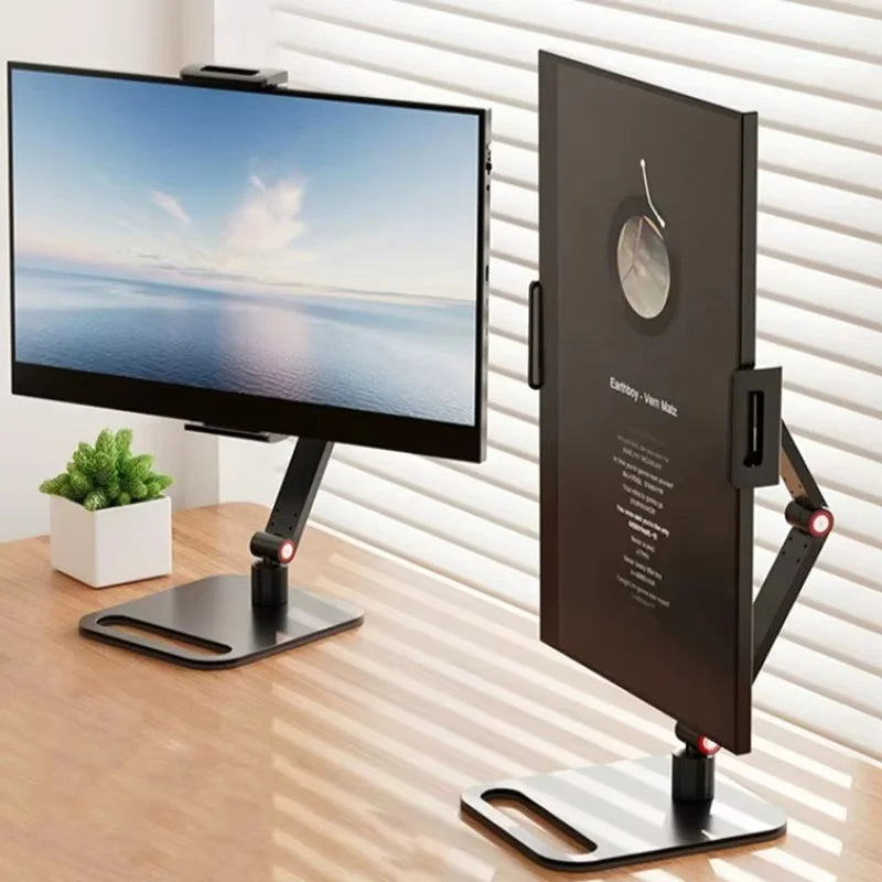 Portable Monitor Desk Holder Metal Stand 17 Inch Universal Expandable Display Base Vesa Mount External Vertical Screen Expansion