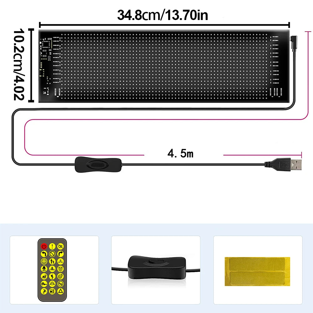 Shunmaii USB 5V LED Sign Panel Programmable Matrix Display