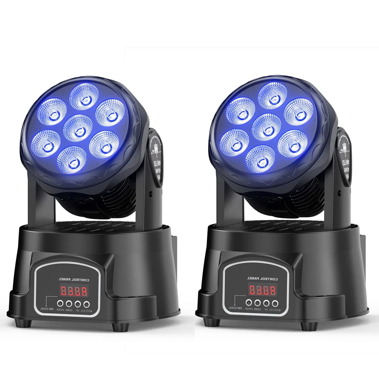 Yiflamefly 2Pcs/Set 105W Beam Moving Head Lights 7x15W RGBW LED Stage Lights DMX512 Spot Lights For DJ Disco KTV Wedding Party