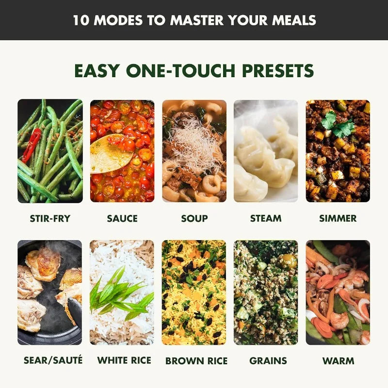 XMSJ Ceramic Nonstick Skillet Elite Essential Smart Electric