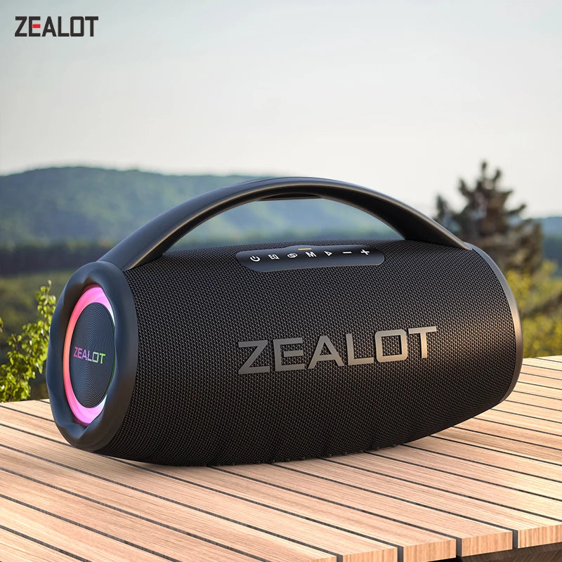 Zealot S97 80W Bluetooth Speaker Portable RGB Light Waterproof