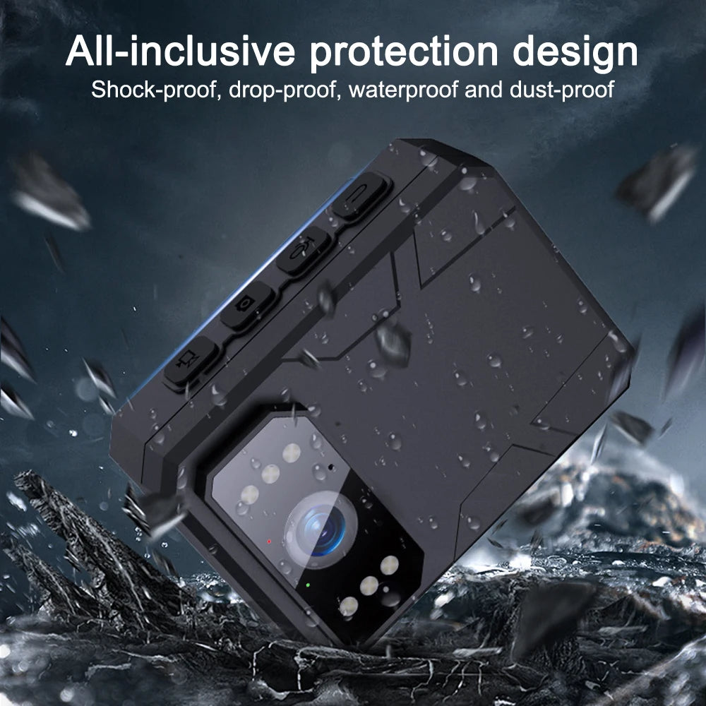Built In 4K Body Worn Camera Mini Law Enforcement Recorder