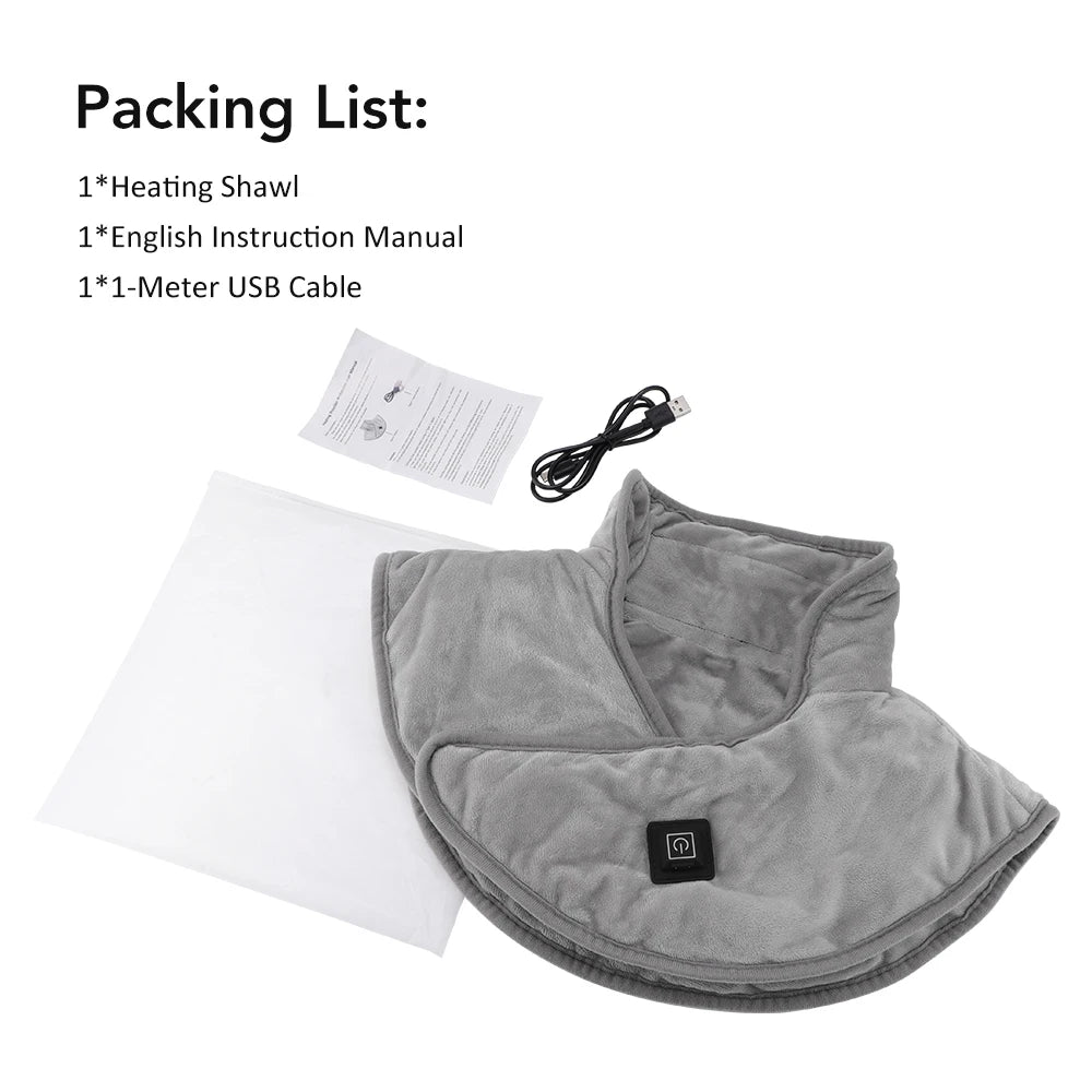 Electric Heating Shoulder Pad Heated Cervical Wrap USB 5V 50W