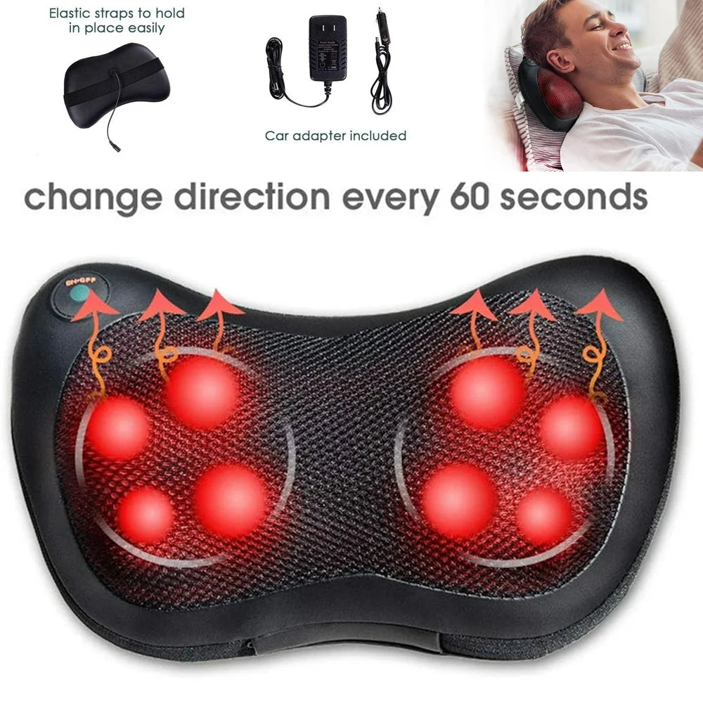 UNOISETION 8 Head Electric Back Massager With Heat Neck