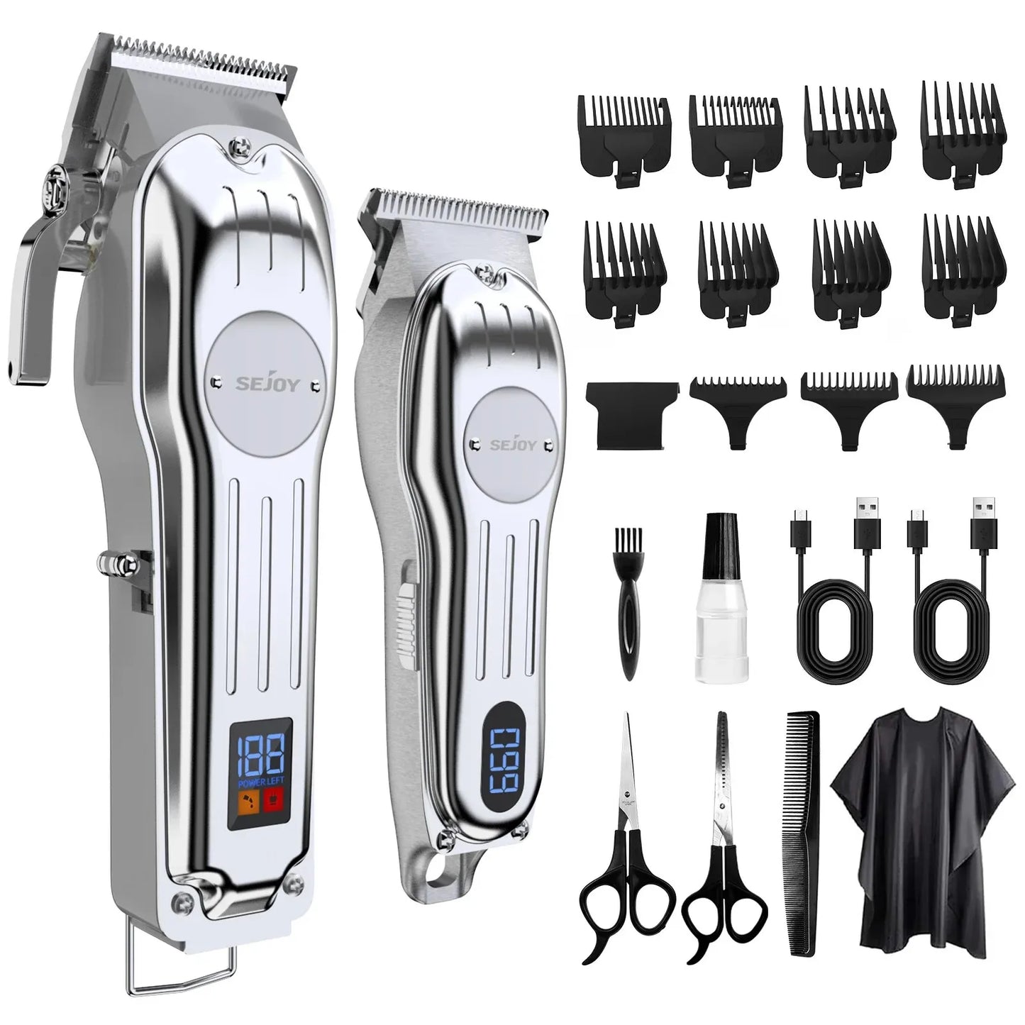 Sejoy Pro Hair Clipper Kit Cordless Electric Trimmer For Men
