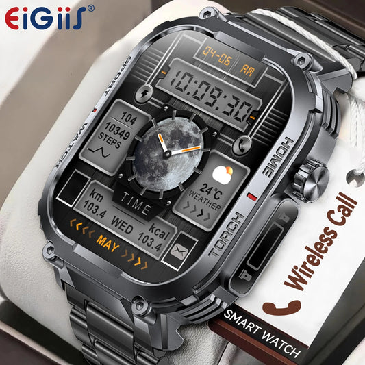 EIGIIS Smart Watch Men 3ATM Waterproof Heart Rate Fitness