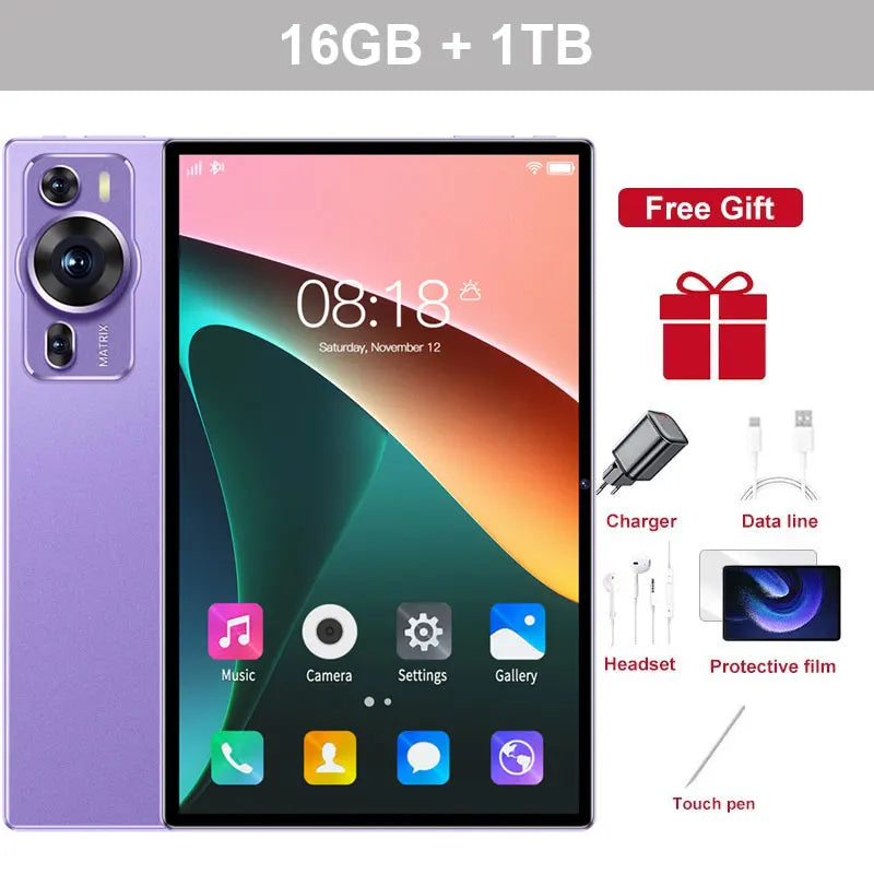 2025 New P60 Pro Tablets 10inch Global Version Tab Android14 22GB+2TB Tablet 20000mAh 5G Dual SIM WiFi Children's Kids Tablet PC