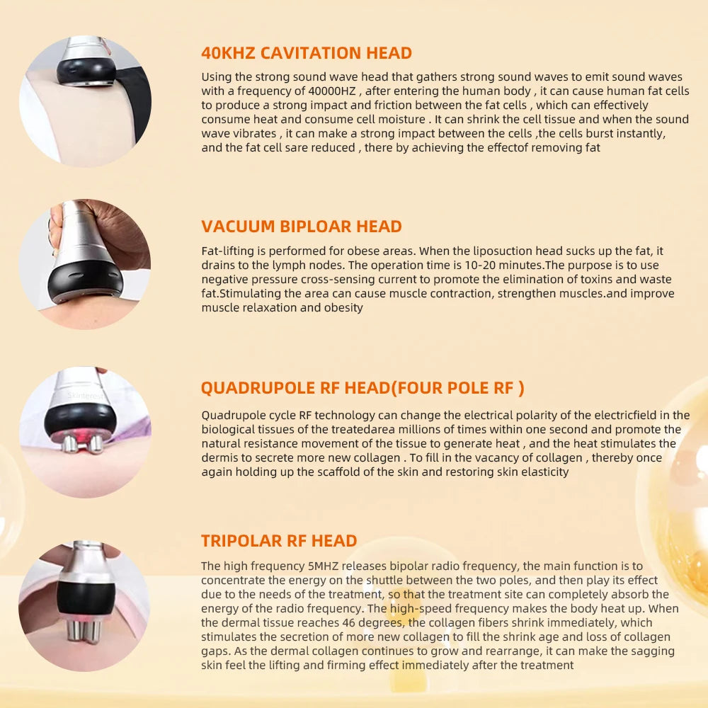 MISSHEARTH 4 In 1 Vacuum Therapy Cavitation Slimming Machine