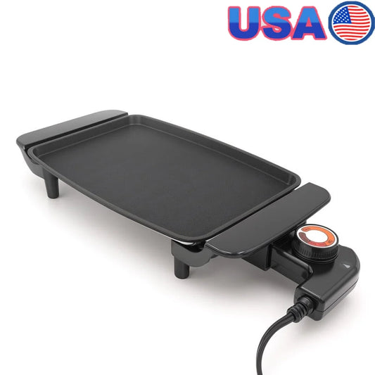 XMSJ Compact Nonstick Electric Griddle Portable For Pancakes