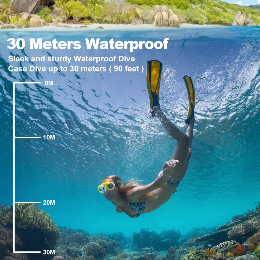 Ourlife Action Camera Ultra HD 4K 30FPS Waterproof 30m