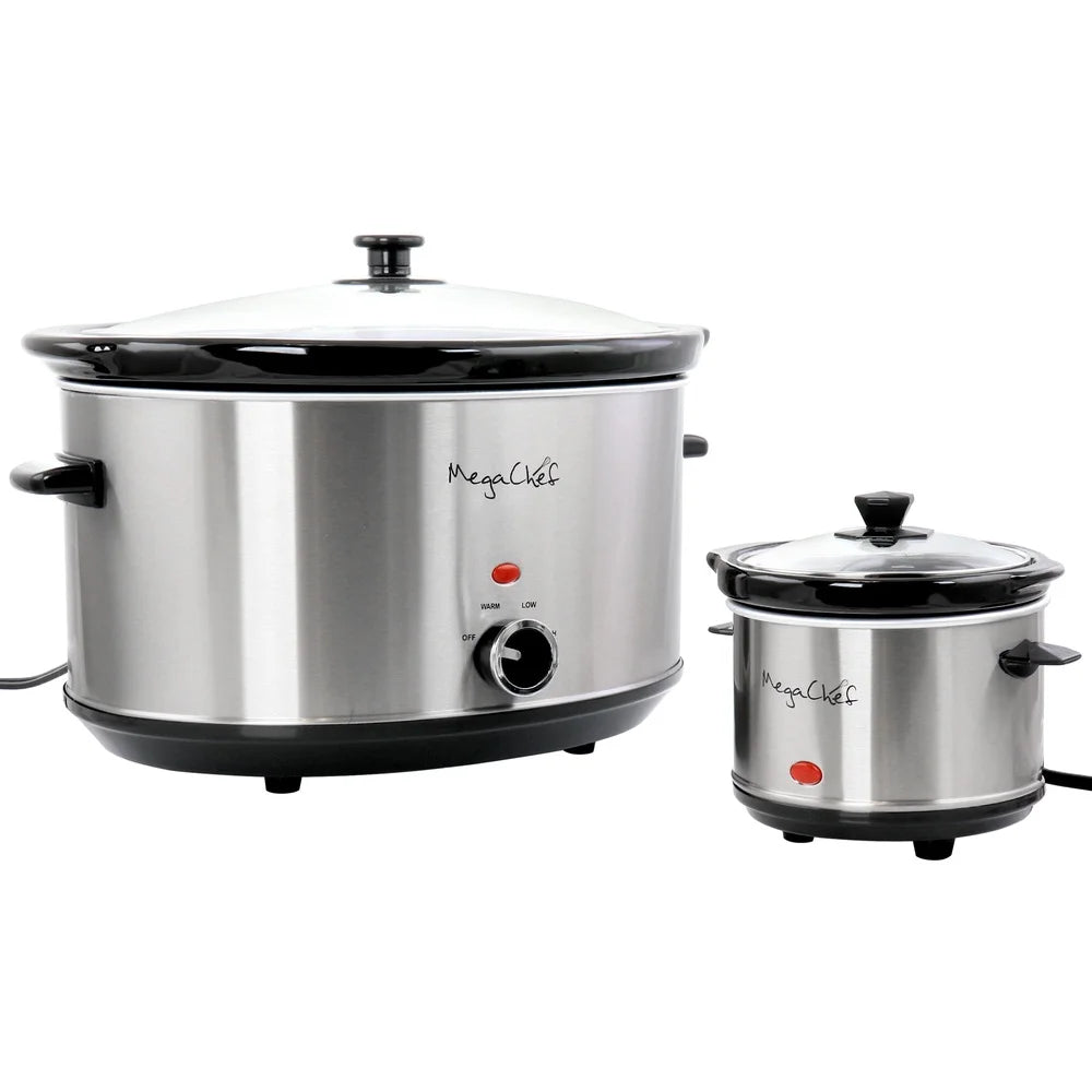 XMSJ Slow Cooker With Removable Ceramic Crock And Warmer