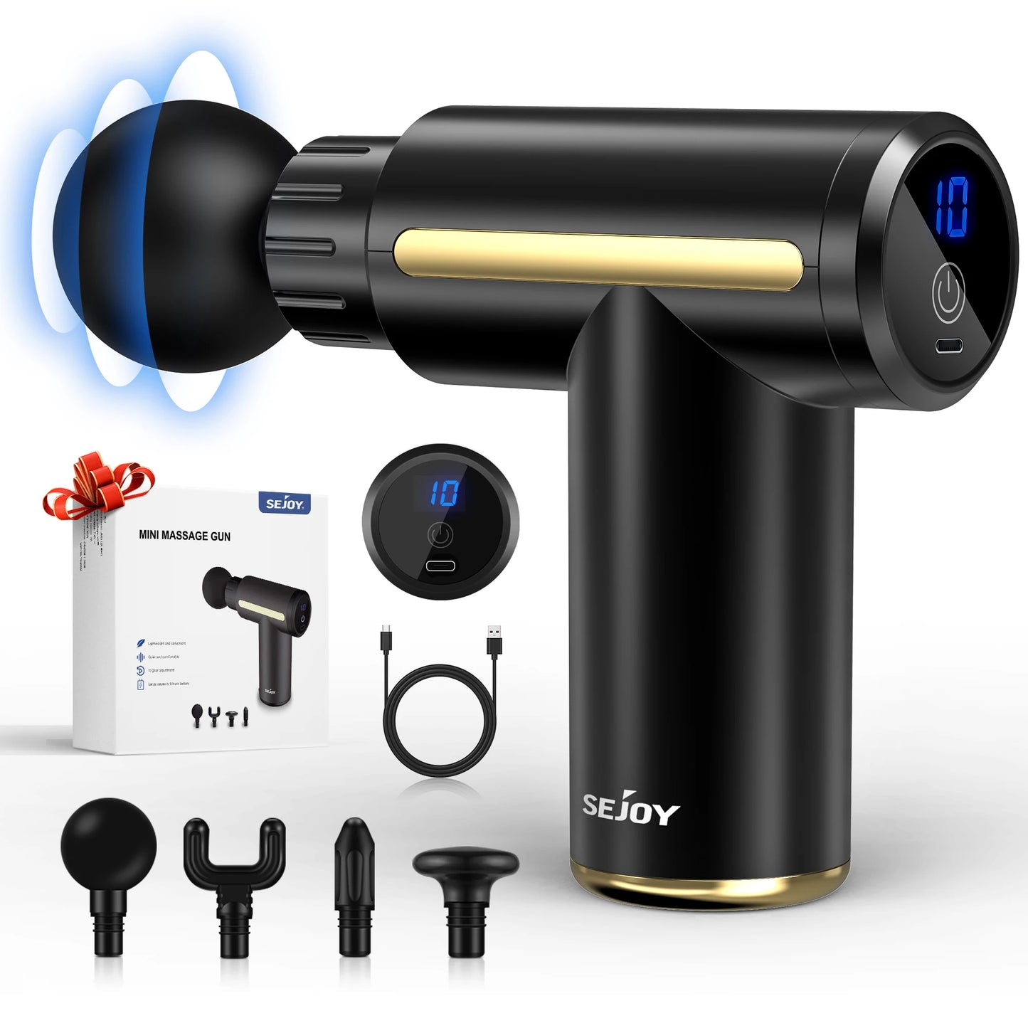 Sejoy Deep Tissue Massager Gun Handheld Fascia Pain Relief