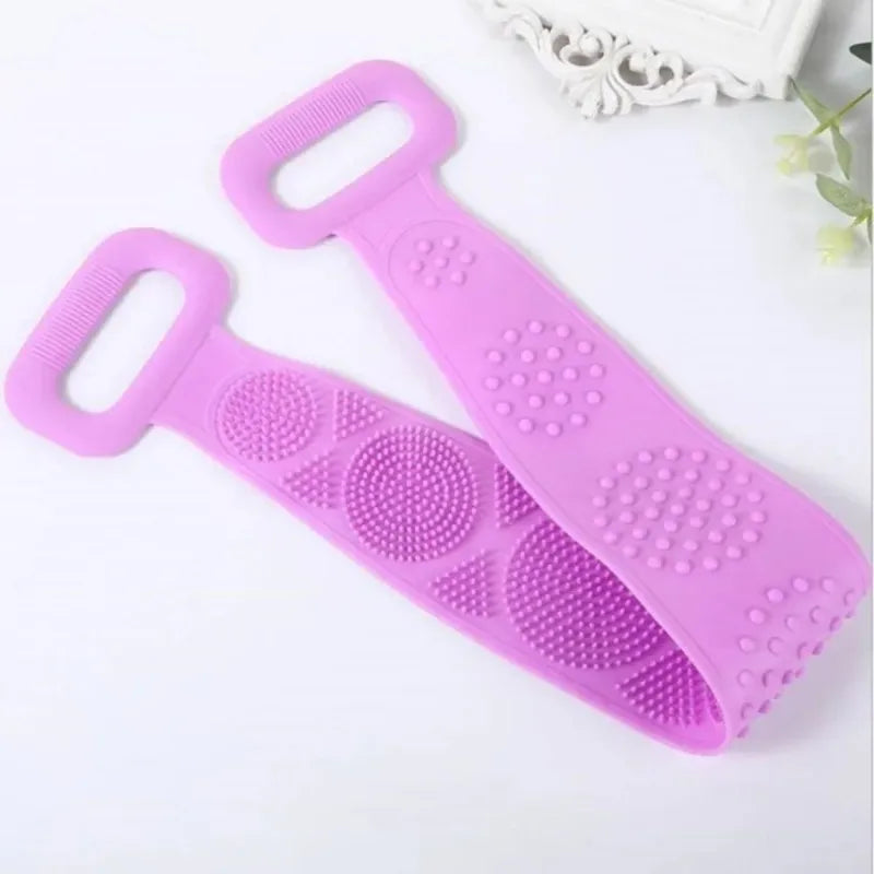 Silicone Scrubber Back Massage Exfoliating Bath Brush Sponge