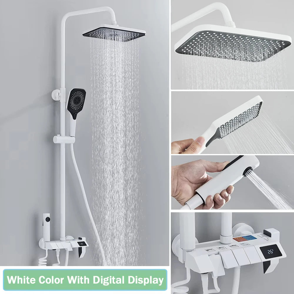 Rozin Smart Digital Shower Faucet Set Dual Control Rainfall