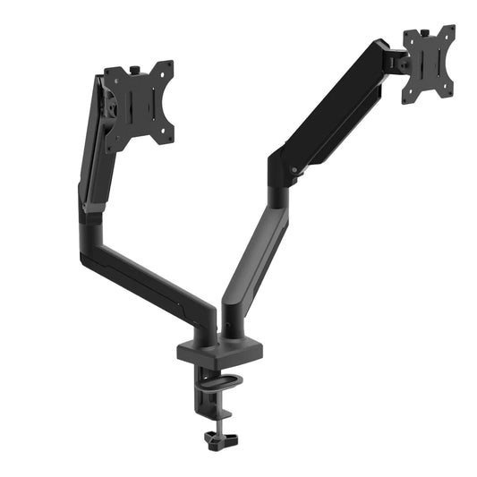 Dual Monitor Stand with C Clamp Monitor Desk Mount Holds Up To 19.8lbs Monitor Arm Desk Mount for 13 To 32 Inch Computer Screens