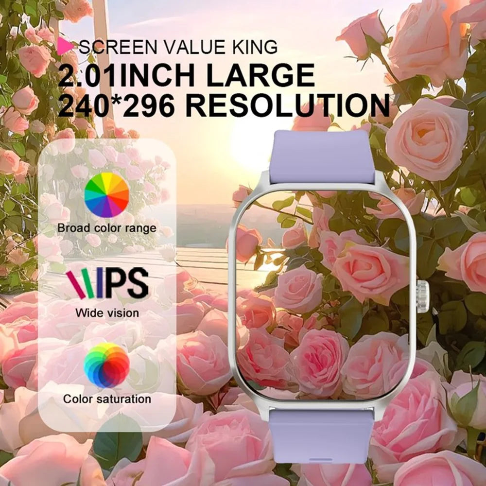 LAXASFIT Smart Watch Bluetooth Call SMS Alerts IP68 Waterproof