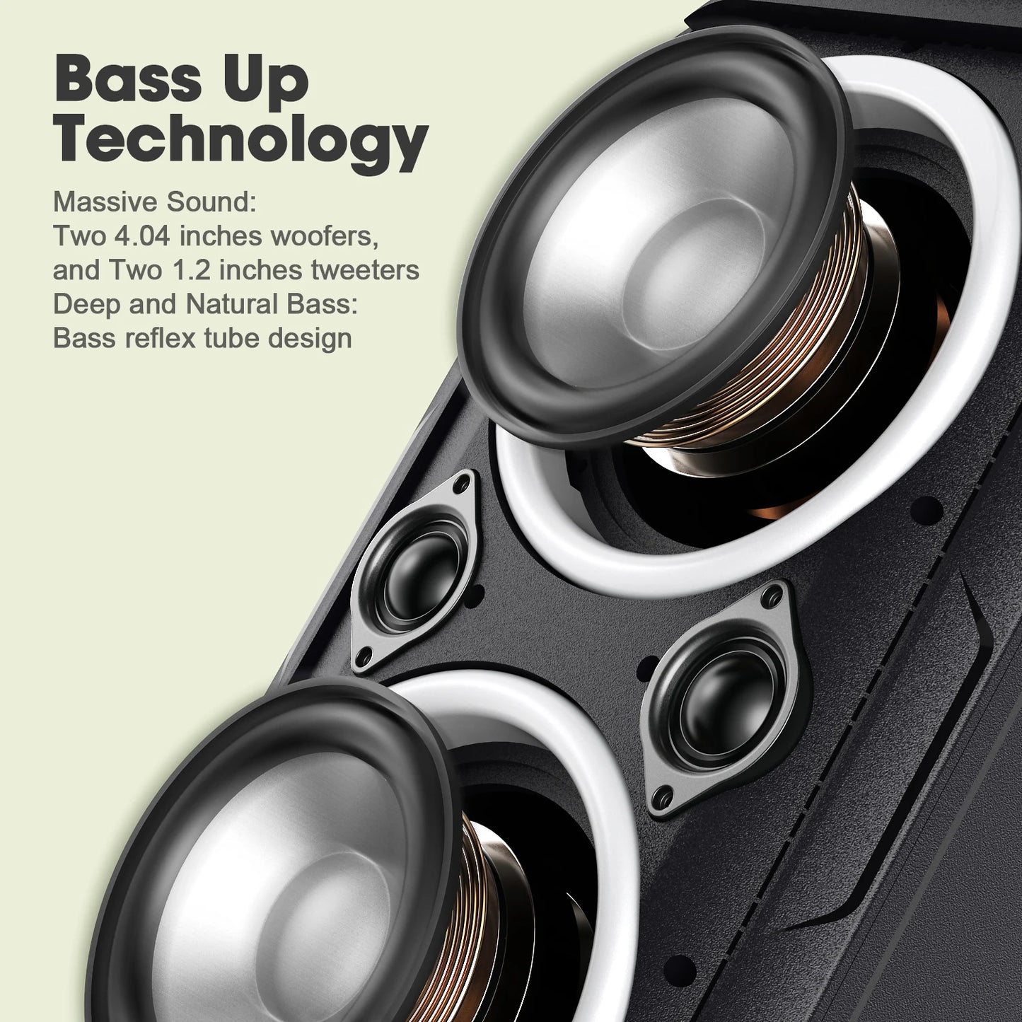 W-King 80W RMS Party Bluetooth Portable Speaker Boombox