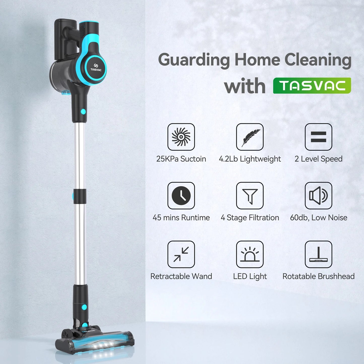 INSE Cordless Vacuum Cleaner 28KPa 6-In-1 Lightweight Handheld Pet Hair