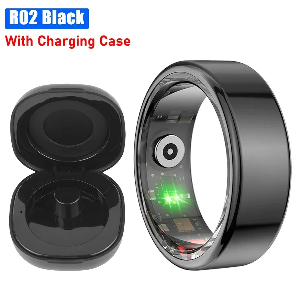 R02 Smart Ring Heart Rate Pressure Blood Oxygen Sleep Monitor 2025 Men Women Waterproof Health Monitor Sport Modes Smart Ring