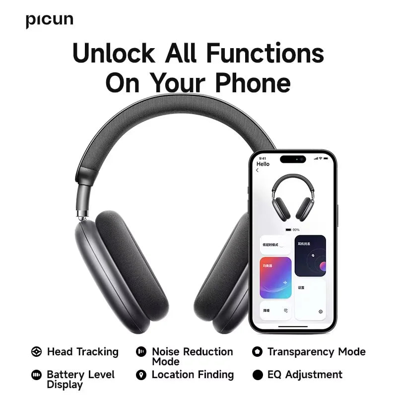 Picun F8 Pro ANC Headphones Head Tracking 3D Spatial Audio