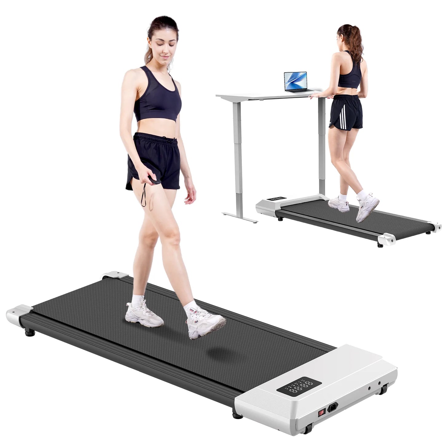 Driving Walking Pad Mini Treadmill For Home Office LCD
