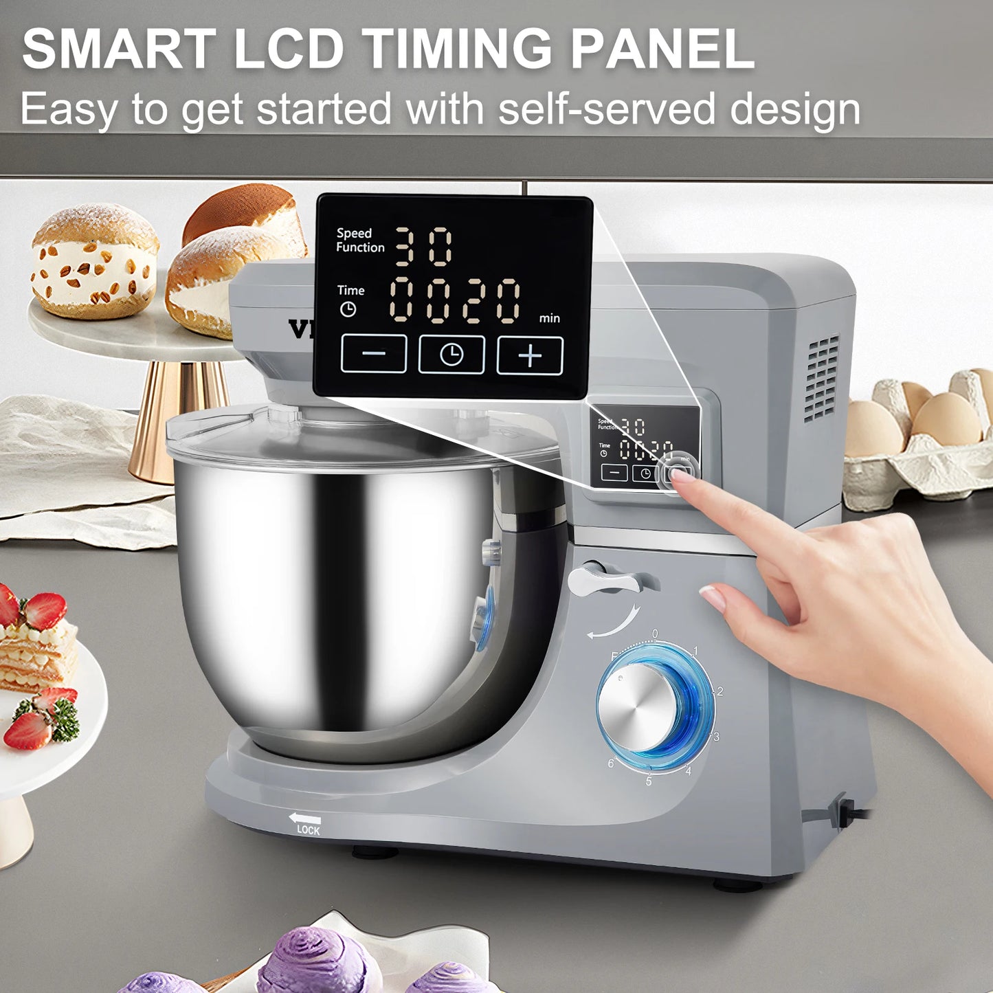VEVOR 5 in 1 Stand Mixer Multifunctional Electric Mixer