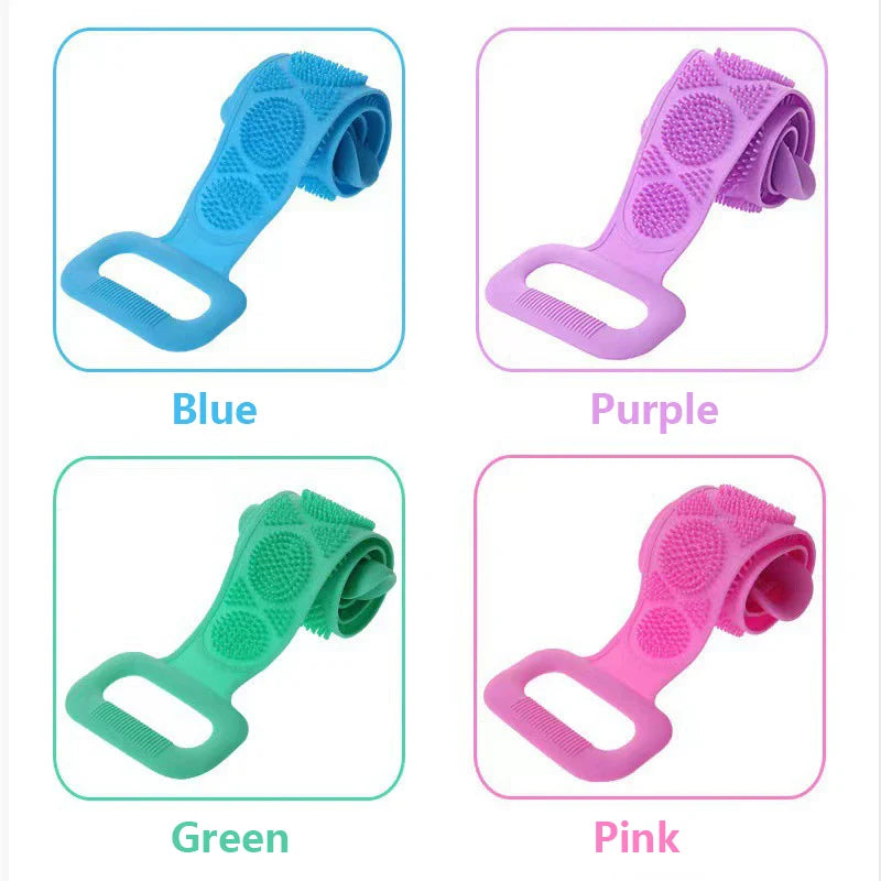 Silicone Scrubber Back Massage Exfoliating Bath Brush Sponge