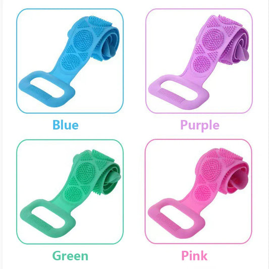 Silicone Scrubber Back Massage Exfoliating Bath Brush Sponge