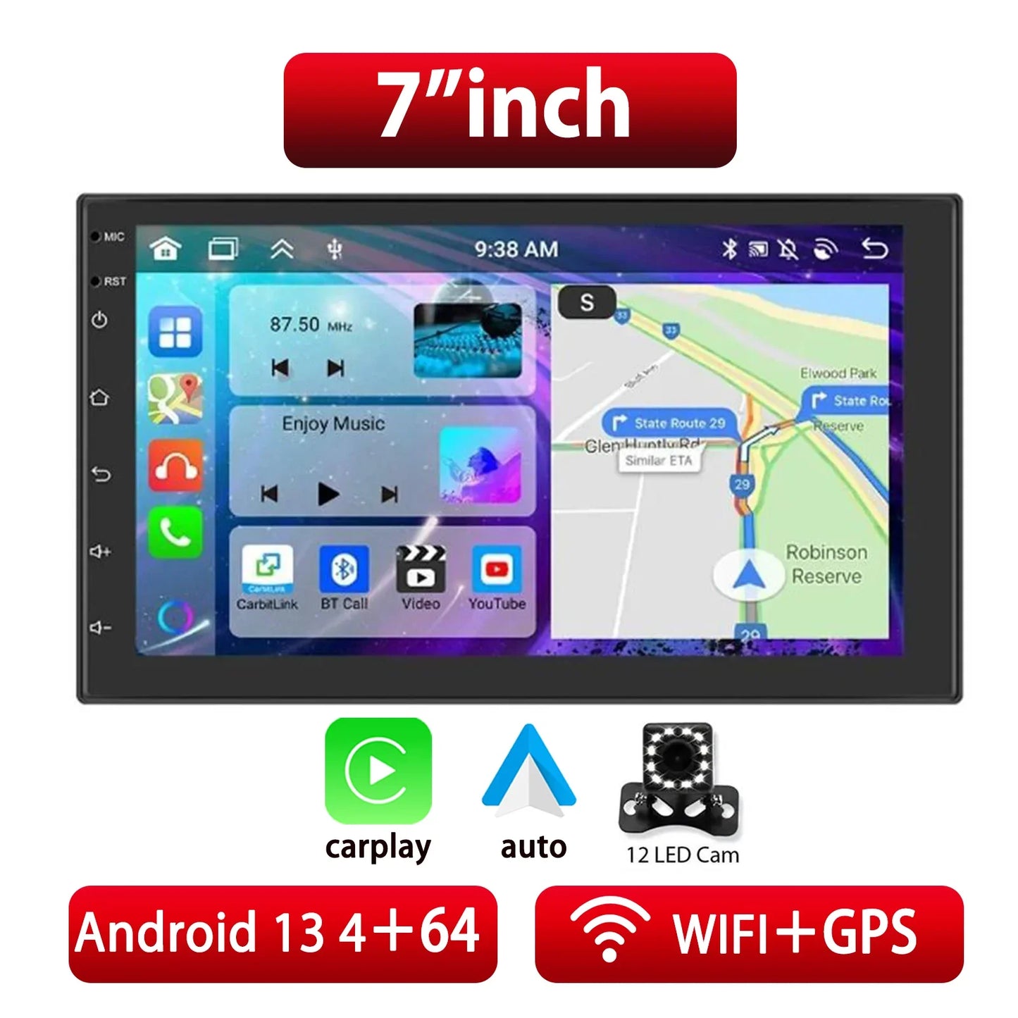 ESSGOO 2 Din Android Car Radio Carplay 7 9 10 Inch Car Multimedia Video Player Stereo Radio GPS For Tesla Style Nissan Hyundai