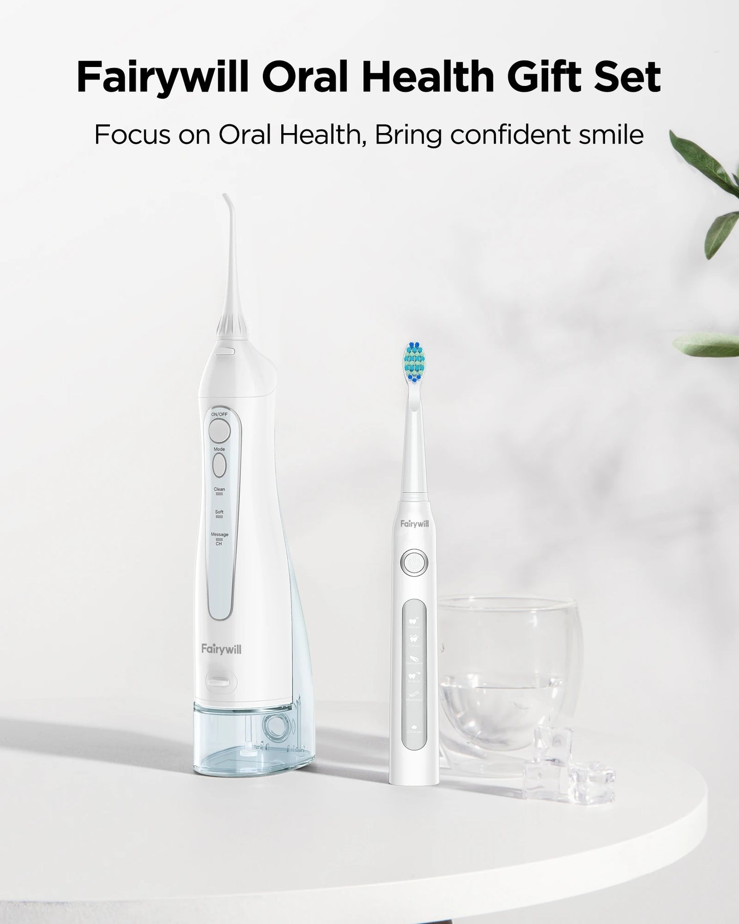 Fairywill Water Flosser and Electric Toothbrush Portable Oral Care