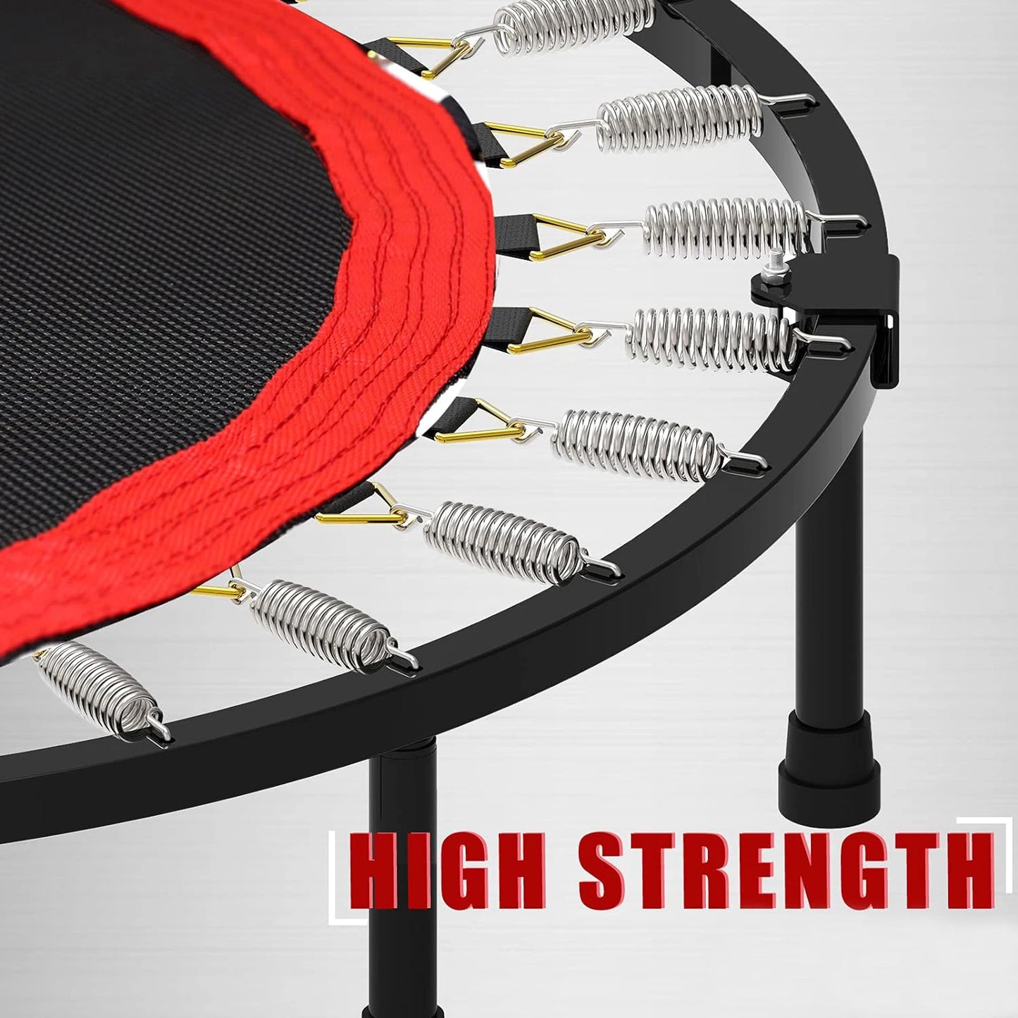 Hign-concerned Folding Trampoline For Indoor Fitness With Handle