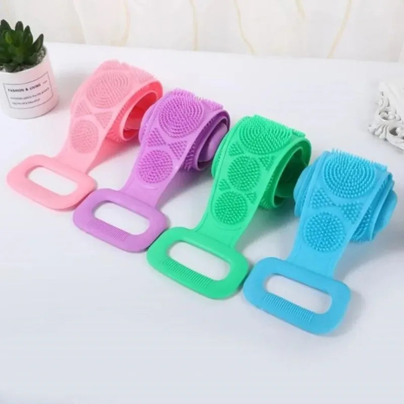 Silicone Scrubber Back Massage Exfoliating Bath Brush Sponge