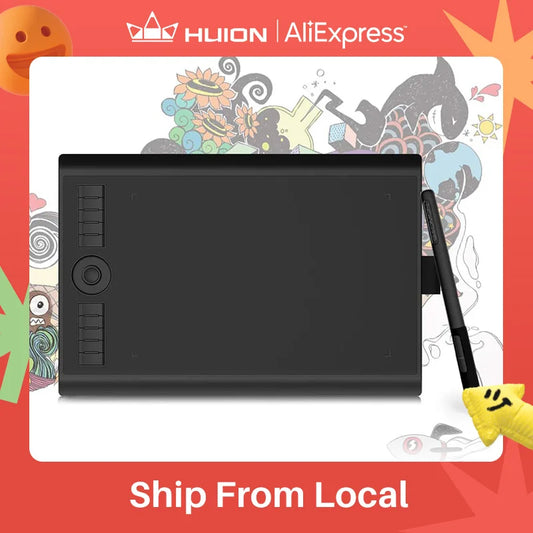 GAOMON M10K PRO 10 * 6.25'' Graphic Drawing Pen Tablet with 8192 Pressure Battery-Free Stylus Support OTG Function