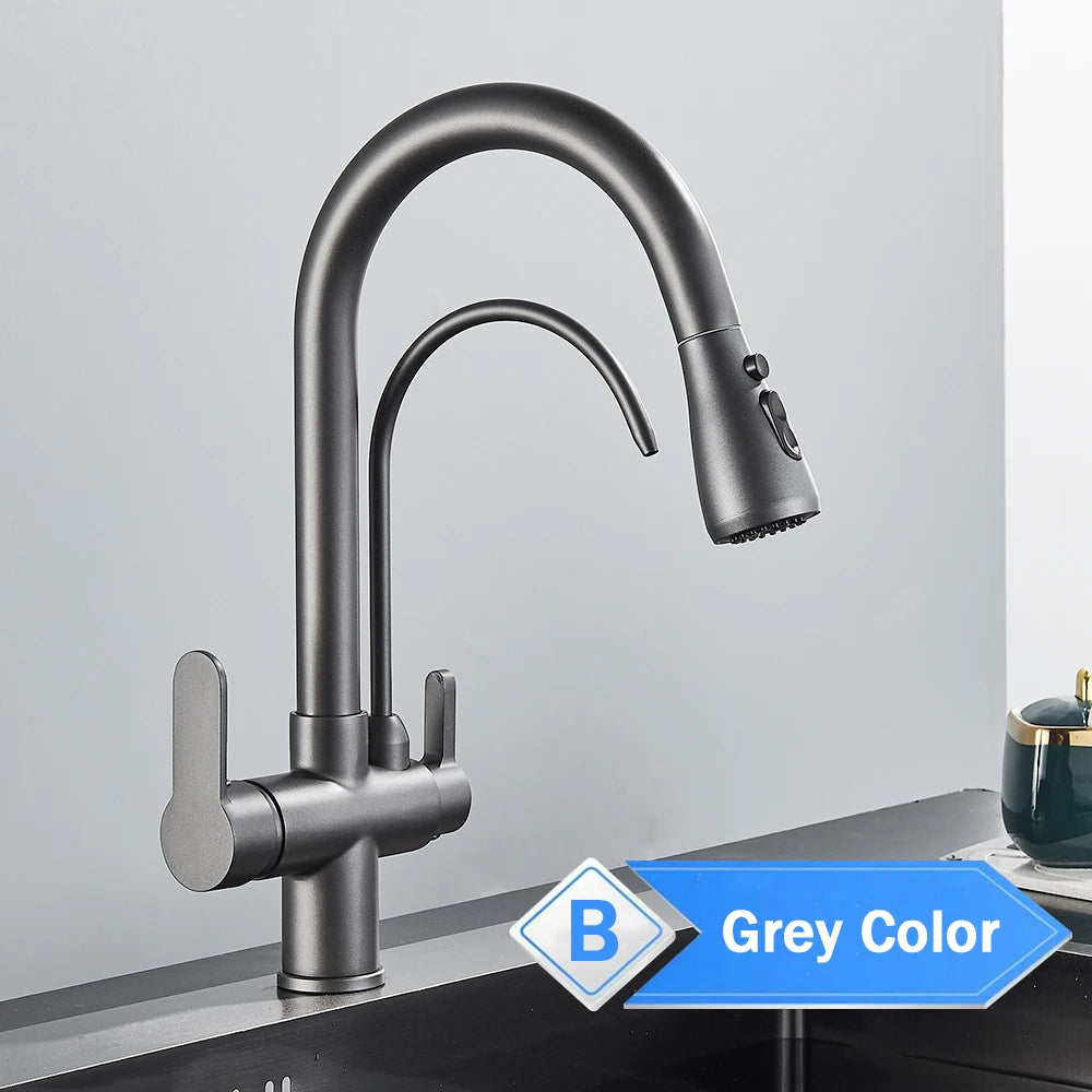 Rozin PremiumGrade Kitchen Faucet HighPerformance PullOutWaterFiltrationSystem Tap Three Way