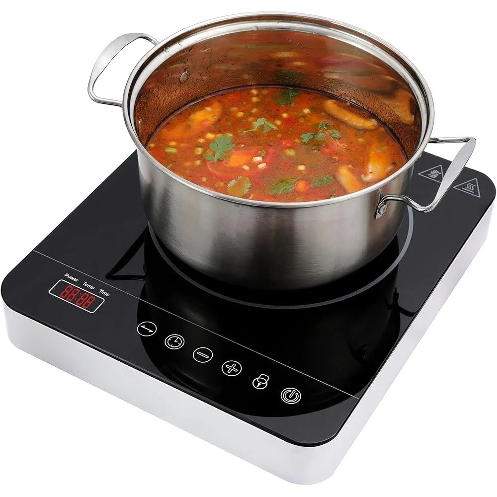 XMSJCooker Induction Cooktop 1800W Portable Single Burner