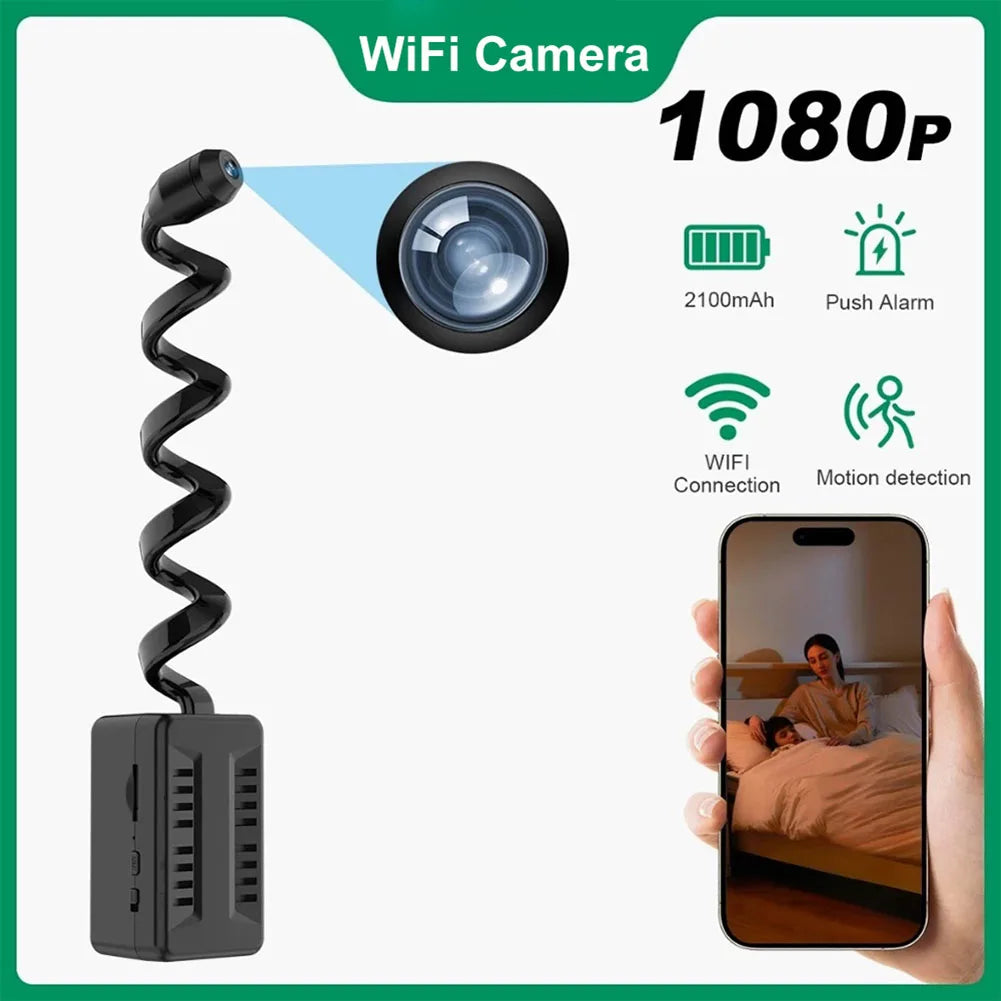 Mini WiFi Nanny Cam With Motion Detection 1080p Baby Monitor