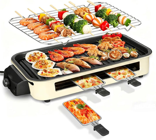 XMSJ Electric Indoor Grill 1500W Dual Function Temperature Control