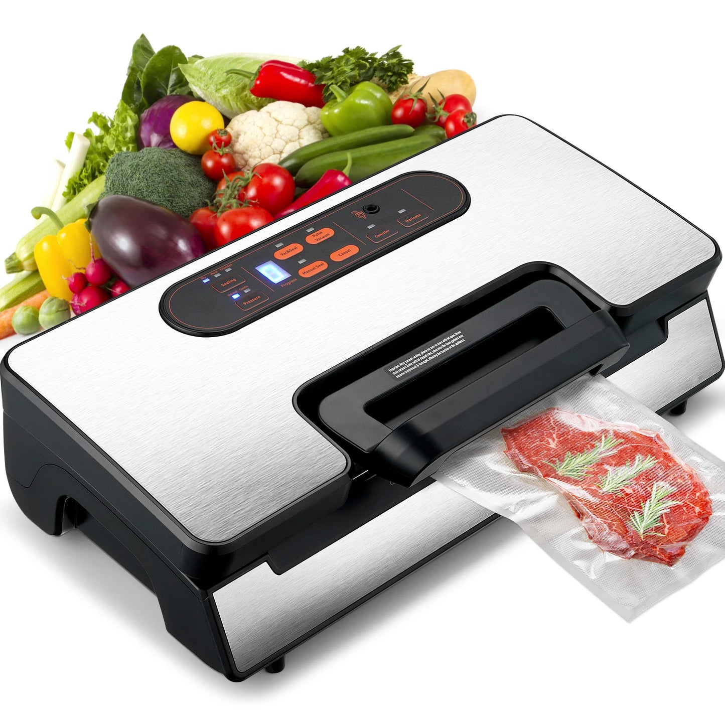 SucceBuy 90Kpa 130W Vacuum Sealer With Free Vacuum Bags