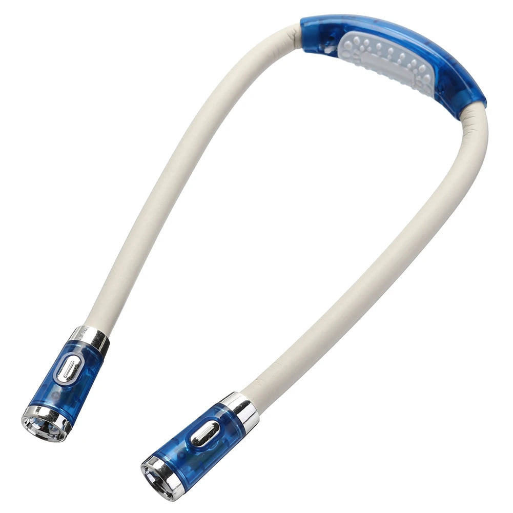 Neck Reading Light Flexible LED Book Light Handsfree Hanging Read Lamp Portable Stepless Dimming USB Rechargeable Neck Lights